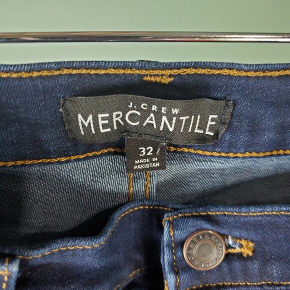 J. Crew Mercantile Womens Blue Dark Wash Skinny Jeans Size 32 - Picture 3 of 5